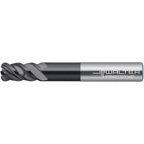 Walter-Prototyp - 15.88mm, 4 Flute, Solid Carbide, 0.762mm End Mill - 5" OAL, 50° Helix, Right Hand Flute, 76mm LOC, Right Hand Cut - USA Tool & Supply