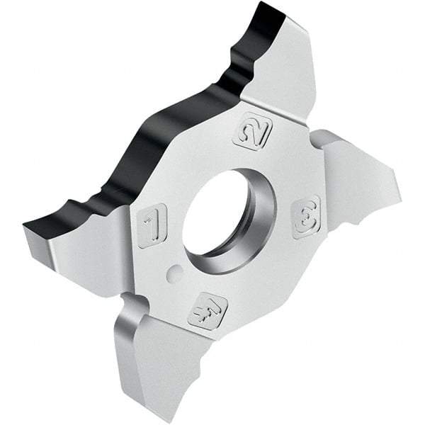 Walter - GD8 Grade WSM23S, 2.24mm Cutting Width Grooving Insert - 0.2mm Corner Radius, TiAlN+Al2O3+(Al) Finish - USA Tool & Supply