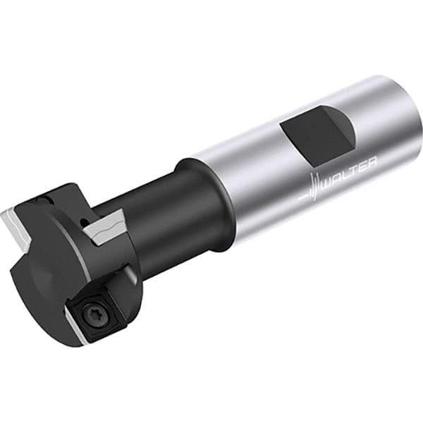 Walter - 0.807" Cutting Diam x 11/32" Cutting Width, 2 Cutter Inserts, Indexable T-Slot Cutter - 2-7/8" OAL - USA Tool & Supply