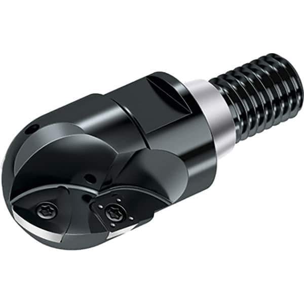 Walter - 25mm Cut Diam, 18mm Max Depth of Cut, 22mm Shank Diam, 58mm OAL, Indexable Ball Nose End Mill - 26,300 Max RPM - USA Tool & Supply