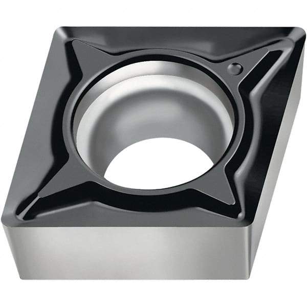 Walter - CCGT FM2 Grade WSM10S Turning Insert - TiAlN+Al2O3+(Al) Finish, 80° Rhombic, 9.53mm Inscr Circle, 3.97mm Thick, 0.8mm Corner Radius - USA Tool & Supply