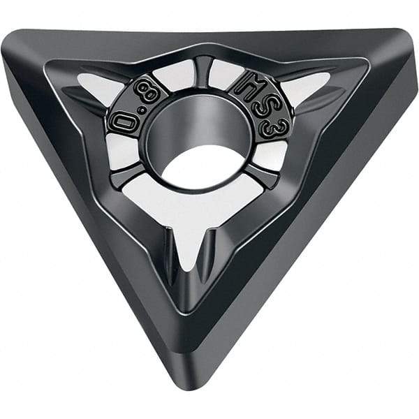 Walter - TNMG MS3 Grade WSM01 Turning Insert - TiAlN+Al2O3+(ZrN) Finish, 60° Triangle, 12.7mm Inscr Circle, 4.76mm Thick, 0.8mm Corner Radius - USA Tool & Supply