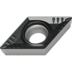 Walter - DCMT RM4 Grade WSM30S Turning Insert - TiAlN+Al2O3+(Al) Finish, 55° Rhombic, 6.35mm Inscr Circle, 2.38mm Thick, 0.4mm Corner Radius - USA Tool & Supply