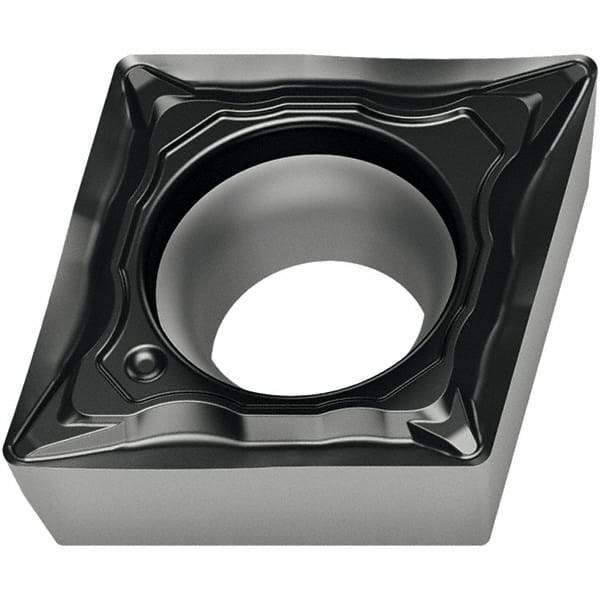 Walter - CCMT FM4 Grade WSM10S Turning Insert - TiAlN+Al2O3+(Al) Finish, 80° Rhombic, 9.53mm Inscr Circle, 3.97mm Thick, 0.2mm Corner Radius - USA Tool & Supply