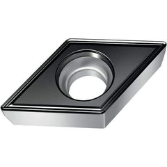 Walter - DCMT FP6 Grade WPP20S Turning Insert - TiCN+Al2O3+(TiCN) Finish, 55° Rhombic, 6.35mm Inscr Circle, 2.38mm Thick, 0.4mm Corner Radius - USA Tool & Supply