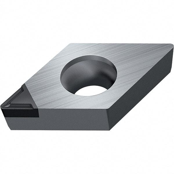 Walter - DCGT FS-1 Grade WDN10 Turning Insert - Polycrystaline Diamond Finish, 55° Rhombic, 6.35mm Inscr Circle, 2.38mm Thick, 0.4mm Corner Radius - USA Tool & Supply