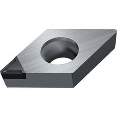 Walter - DCGT FS-1 Grade WDN10 Turning Insert - Polycrystaline Diamond Finish, 55° Rhombic, 6.35mm Inscr Circle, 2.38mm Thick, 0.2mm Corner Radius - USA Tool & Supply