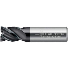Walter-Prototyp - 5mm, 6mm LOC, 6mm Shank Diam, 39mm OAL, 4 Flute, Solid Carbide Square End Mill - TiAlN Finish, 45° Helix, Right Hand Cut, Right Hand Flute, Series MC321-A-4-S - USA Tool & Supply