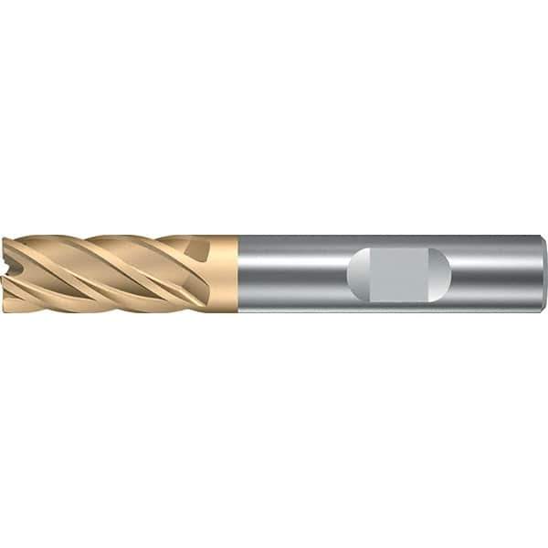 Walter-Prototyp - 12mm, 26mm LOC, 12mm Shank Diam, 83mm OAL, 5 Flute, Solid Carbide Square End Mill - TiAlN/ZrN Finish, 35° Helix, Right Hand Cut, Right Hand Flute, Series H4135217 - USA Tool & Supply