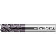 Walter-Prototyp - 8mm, 19mm LOC, 8mm Shank Diam, 63mm OAL, 4 Flute, Solid Carbide Square End Mill - TiAlN Finish, 50° Helix, Right Hand Cut, Right Hand Flute, Series MC326-A-B - USA Tool & Supply