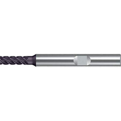 Walter-Prototyp - 4mm, 20mm LOC, 6mm Shank Diam, 65mm OAL, 4 Flute, Solid Carbide Square End Mill - TiAlN Finish, 45° Helix, Right Hand Cut, Right Hand Flute, Series MC122-W-X-K - USA Tool & Supply