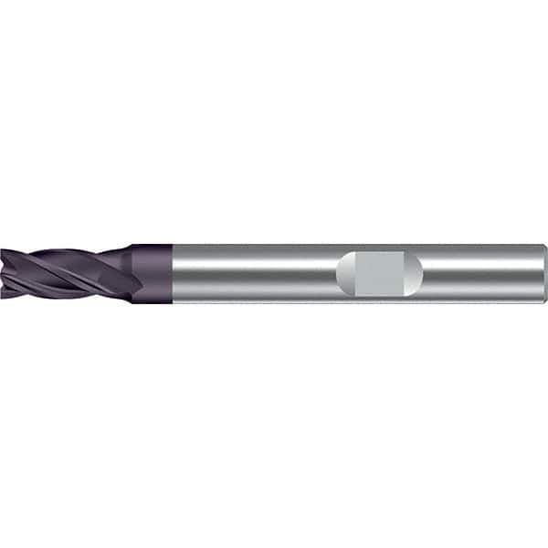 Walter-Prototyp - 7mm, 11mm LOC, 8mm Shank Diam, 58mm OAL, 4 Flute, Solid Carbide Square End Mill - TiAlN Finish, 30° Helix, Right Hand Cut, Right Hand Flute, Series MC111-W-4-A - USA Tool & Supply