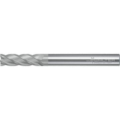 Walter-Prototyp - 6.35mm, 19mm LOC, 6.35mm Shank Diam, 63.5mm OAL, 4 Flute, Solid Carbide Square End Mill - TiAlN/TiAl Finish, 38° Helix, Right Hand Cut, Right Hand Flute, Series AH2034217 - USA Tool & Supply
