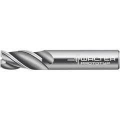 Walter-Prototyp - 6mm, 10mm LOC, 6mm Shank Diam, 57mm OAL, 3 Flute, Solid Carbide Square End Mill - TiCN Finish, 45° Helix, Right Hand Cut, Right Hand Flute, Series H3029146 - USA Tool & Supply