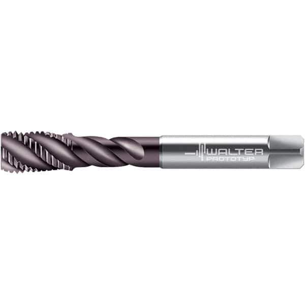 Walter-Prototyp - M20x2.50 DIN 376 4 Flute 6HX Bottoming Spiral Flute Tap - High Speed Steel, Hardlube Finish, 140mm OAL, Right Hand Flute, Right Hand Thread, 17.380, Series EP2056352 - USA Tool & Supply