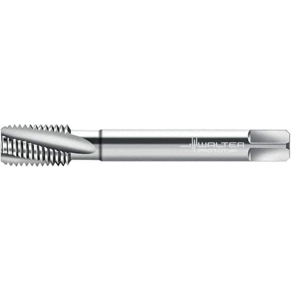 Walter-Prototyp - 5/8-18 DIN 2184-1 4 Flute 3B Semi-Bottoming Spiral Flute Tap - High Speed Steel, Uncoated, 100mm OAL, Right Hand Flute, Right Hand Thread, 14.390, Series 234664 - USA Tool & Supply