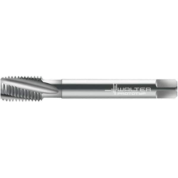 Walter-Prototyp - 1/2-13 DIN 2184-1 3 Flute 3B Semi-Bottoming Spiral Flute Tap - High Speed Steel, Uncoated, 110mm OAL, Right Hand Flute, Right Hand Thread, 10.650, Series 22450 - Exact Industrial Supply
