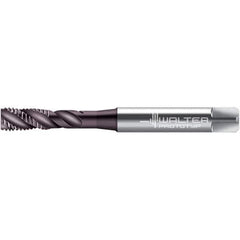 Walter-Prototyp - M10x1.50 ~DIN 371 4 Flute 6HX Bottoming Spiral Flute Tap - High Speed Steel, Hardlube Finish, 100mm OAL, Right Hand Flute, Right Hand Thread, 8.430, Series EP2051352 - USA Tool & Supply