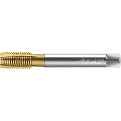 Walter-Prototyp - M18x2.00, 4 Flute, TiN Finish, High Speed Steel Spiral Point Tap - Right Hand Thread, 110mm OAL, 24mm Thread Length, 14mm Shank Diam, Series TC216-MF-L0 - Exact Industrial Supply