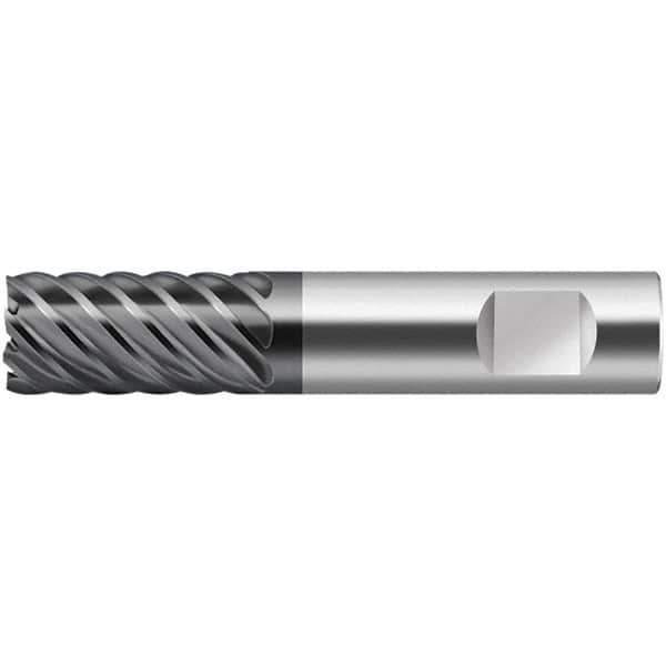 Walter-Prototyp - 8mm, 19mm LOC, 8mm Shank Diam, 63mm OAL, 6 Flute, Solid Carbide Square End Mill - TiCN Finish, 50° Helix, Right Hand Cut, Right Hand Flute, Series H3121138 - USA Tool & Supply