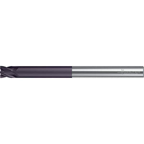 Walter-Prototyp - 10.3mm, 10mm LOC, 10mm Shank Diam, 150mm OAL, 4 Flute, Solid Carbide Square End Mill - TiAlN Finish, 30° Helix, Right Hand Cut, Right Hand Flute, Series MC112-A-4-X - USA Tool & Supply