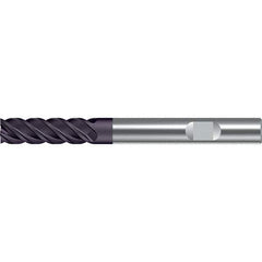 Walter-Prototyp - 10mm, 50mm LOC, 10mm Shank Diam, 118mm OAL, 4 Flute, Solid Carbide Square End Mill - TiAlN Finish, 45° Helix, Right Hand Cut, Right Hand Flute, Series MC122-W-X-K - USA Tool & Supply