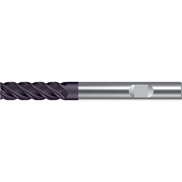 Walter-Prototyp - 14mm, 50mm LOC, 14mm Shank Diam, 104mm OAL, 4 Flute, Solid Carbide Square End Mill - TiAlN Finish, 45° Helix, Right Hand Cut, Right Hand Flute, Series MC122-W-L - USA Tool & Supply