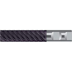 Walter-Prototyp - 25mm, 125mm LOC, 25mm Shank Diam, 188mm OAL, 8 Flute, Solid Carbide Square End Mill - TiAlN Finish, 45° Helix, Right Hand Cut, Right Hand Flute, Series MC122-W-X-K - USA Tool & Supply
