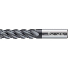 Walter-Prototyp - 20mm, 38mm LOC, 20mm Shank Diam, 104mm OAL, 5 Flute, Solid Carbide Square End Mill - TiAlN Finish, 45° Helix, Right Hand Cut, Right Hand Flute, Series MC122-A-B - USA Tool & Supply