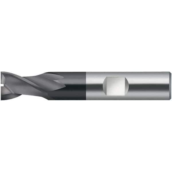 Walter-Prototyp - 8mm, 9mm LOC, 8mm Shank Diam, 58mm OAL, 2 Flute, Solid Carbide Square End Mill - TiAlN Finish, 30° Helix, Right Hand Cut, Right Hand Flute, Series MC716-W-2-A - USA Tool & Supply