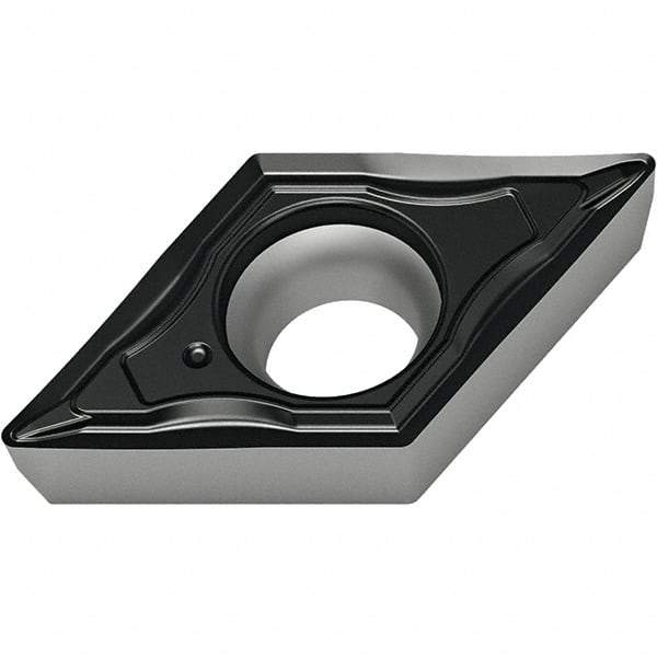 Walter - DPMT FP4 Grade WPP10S Turning Insert - TiCN+Al2O3+(TiCN) Finish, 55° Rhombic, 6.35mm Inscr Circle, 2.38mm Thick, 0.4mm Corner Radius - USA Tool & Supply