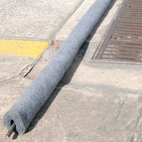 UltraTech - 3.3 Gal, 8' Long, 3" Diam, Ultra-X-TEX Trench Filter Boom - Stormwater & Construction, Gray - USA Tool & Supply