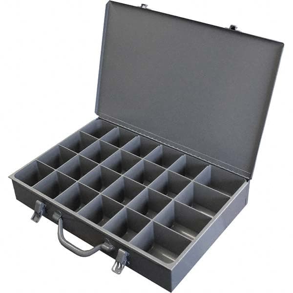 Durham - 24 Compartment Gray Small Parts Compartment Box - USA Tool & Supply
