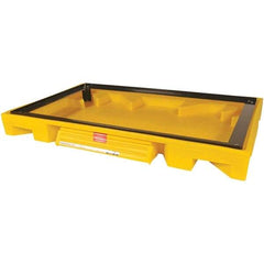 UltraTech - 111 Gal Sump, 3,000 Lb Capacity, 2 Drum, Polyethylene Safety Cabinet Bladder System - 63" Long x 38.5" Wide x 6-1/4" High - USA Tool & Supply