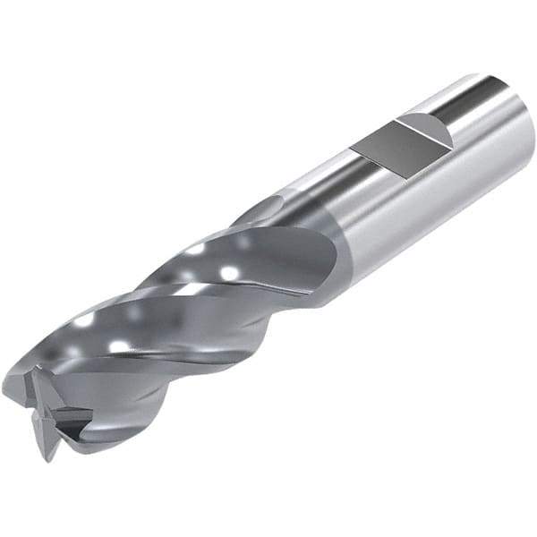 Niagara Cutter - 0.63", 4 Flute, Solid Carbide, 0.06" Corner Radius End Mill - 3-1/2" OAL, 30° Helix, Right Hand Flute, 1-1/4" LOC, Right Hand Cut - USA Tool & Supply