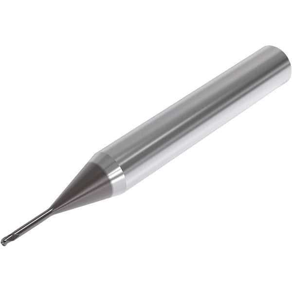 Seco - 1.5mm Diam, 1.5mm LOC, 3 Flute Solid Carbide Ball End Mill - SIRON-A Finish, Single End, 50mm OAL, 6mm Shank Diam, Spiral Flute - USA Tool & Supply