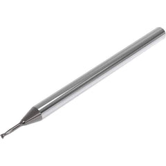 Seco - 0.8mm, 2 Flute, Single End, Solid Carbide, 0.08mm Corner Radius End Mill - 40mm OAL, 30° Helix, Right Hand Flute, 1.2mm LOC, Right Hand Cut, 4mm Extended Reach - USA Tool & Supply
