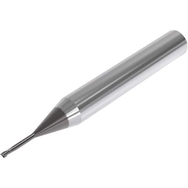 Seco - 1.2mm, 2 Flute, Single End, Solid Carbide, 0.1mm Corner Radius End Mill - 50mm OAL, 30° Helix, Right Hand Flute, 1.8mm LOC, Right Hand Cut, 8.4mm Extended Reach - USA Tool & Supply