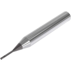 Seco - 1mm, 4 Flute, Single End, Solid Carbide, 0.1mm Corner Radius End Mill - 50mm OAL, 30° Helix, Right Hand Flute, 2mm LOC, Right Hand Cut, 7mm Extended Reach - USA Tool & Supply