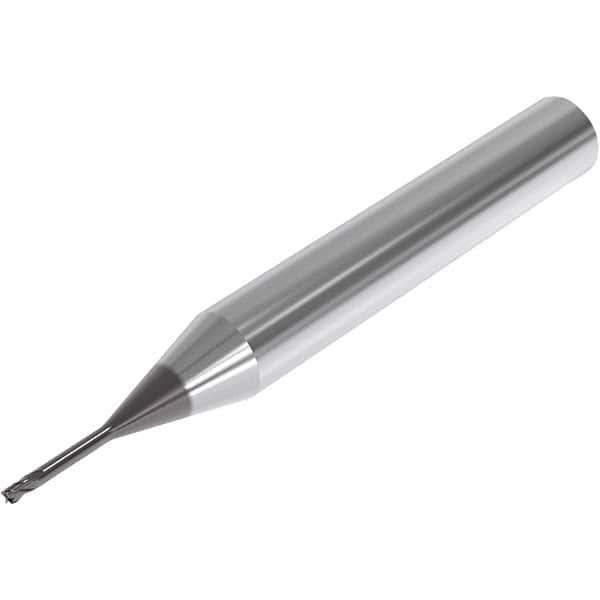 Seco - 0.6mm, 4 Flute, Single End, Solid Carbide, 0.05mm Corner Radius End Mill - 50mm OAL, 30° Helix, Right Hand Flute, 1.2mm LOC, Right Hand Cut, 4.2mm Extended Reach - USA Tool & Supply