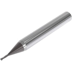 Seco - 2.5mm, 2 Flute, Single End, Solid Carbide, 0.15mm Corner Radius End Mill - 60mm OAL, 30° Helix, Right Hand Flute, 3.8mm LOC, Right Hand Cut, 7.5mm Extended Reach - USA Tool & Supply