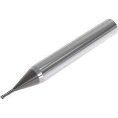 Seco - 0.8mm, 2 Flute, Single End, Solid Carbide, 0.05mm Corner Radius End Mill - 50mm OAL, 30° Helix, Right Hand Flute, 1.2mm LOC, Right Hand Cut, 2.5mm Extended Reach - USA Tool & Supply