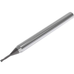 Seco - 1mm, 2 Flute, Single End, Solid Carbide, 0.1mm Corner Radius End Mill - 50mm OAL, 30° Helix, Right Hand Flute, 1.5mm LOC, Right Hand Cut, 5mm Extended Reach - USA Tool & Supply