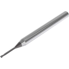 Seco - 1.2mm, 2 Flute, Single End, Solid Carbide, 0.1mm Corner Radius End Mill - 50mm OAL, 30° Helix, Right Hand Flute, 1.8mm LOC, Right Hand Cut, 10mm Extended Reach - USA Tool & Supply