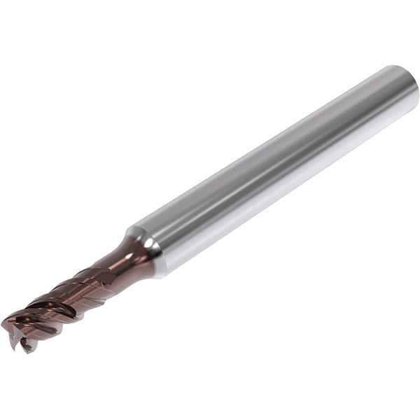 Seco - 3mm, 4 Flute, Single End, Solid Carbide, 0.2mm Corner Radius End Mill - 57mm OAL, 48° Helix, Right Hand Flute, 6mm LOC, Right Hand Cut, 10mm Extended Reach - USA Tool & Supply
