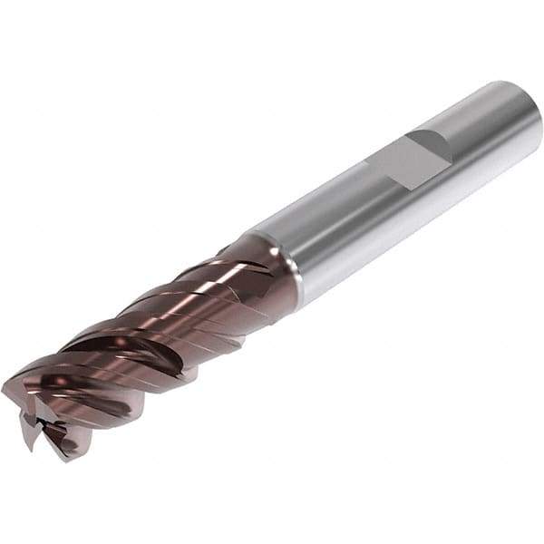 Seco - 8mm, 4 Flute, Single End, Solid Carbide, Corner Chamfer End Mill - 63mm OAL, 48° Helix, Right Hand Flute, 16mm LOC, Right Hand Cut, 25mm Extended Reach - USA Tool & Supply
