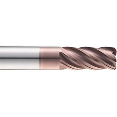 SGS - 7/16", 5 Flute, Single End, Solid Carbide, 0.03" Corner Radius End Mill - 2-3/4" OAL, 37° Helix, 7/16" LOC, Right Hand Cut - USA Tool & Supply