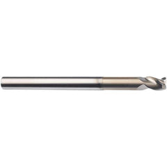 SGS - 20mm, 3 Flute, Single End, Solid Carbide, 0.0394" Corner Radius End Mill - 150mm OAL, 38° Helix, 80mm LOC, Right Hand Cut - USA Tool & Supply