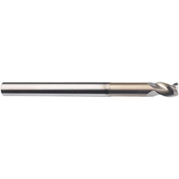 SGS - 20mm, 3 Flute, Single End, Solid Carbide, 0.1575" Corner Radius End Mill - 150mm OAL, 38° Helix, 80mm LOC, Right Hand Cut - USA Tool & Supply