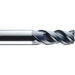 SGS - 10mm, 3 Flute, Single End, Solid Carbide, 0.0591" Corner Radius End Mill - 72mm OAL, 27mm LOC, Right Hand Cut - USA Tool & Supply